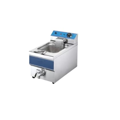 12 Ltr Single Tank Electric Fryer With Thermostat & Drain Pump KEF 12L 12 Ltr Single Tank Electric Fryer With Thermostat & Drain Pump KEF 12L