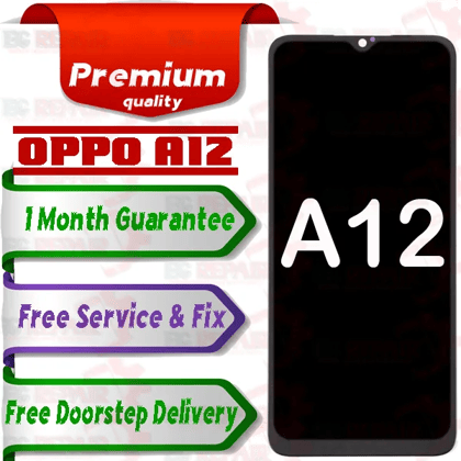 Oppo A12 Combo LCD with Touch Screen  Black