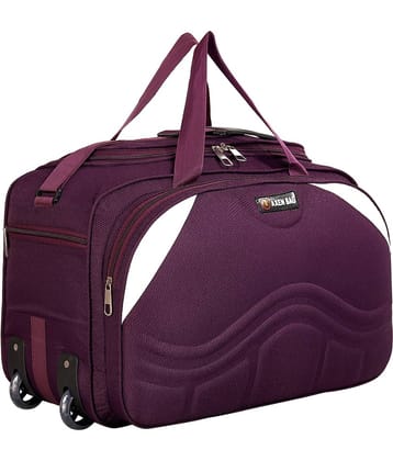 AXEN BAGS 50 Ltrs PURPLE Polyester Duffle Trolley