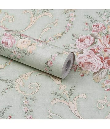 KAAF Floral Wallpaper ( 40 x 500 ) cm ( Pack of 1 )