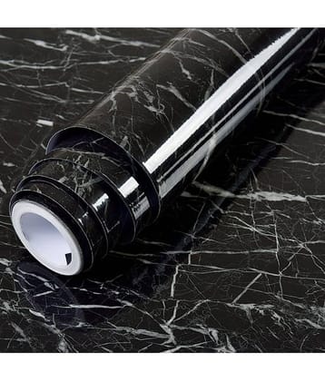 Geeo Premium Black Marble Design Wallpaper 60cm x 2m (Pack of 1)