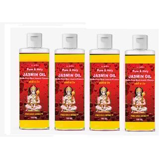 PACK OF 4 PURE  HOLY PRECIOUS JASMINE OIL MADE FROM REAL JASMINE FLOWERS