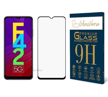 GlassVerse Anti-Shatter Tempered Glass For Samsung Galaxy F42 5G Smartphone (Pack of 1) With Free Installation Kit Full Screen Coverage If Received Damaged-6.6 Inch GlassVerse Anti-Shatter Tempered Glass For Samsung Galaxy F42 5G Smartphone (Pack of 1) W