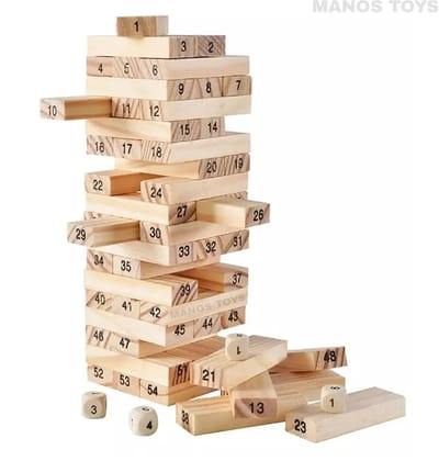 Wooden Numbers Blocks 51 Pcs 4 Dice Building Blocks,Tumbling Tower Wood Block Stacking Game Challenging Maths Game for 4 Years and up Wooden Numbers Blocks 51 Pcs 4 Dice Building Blocks,Tumbling Tower Wood Block Stacking Game Challenging Maths Game for 4 Years and up