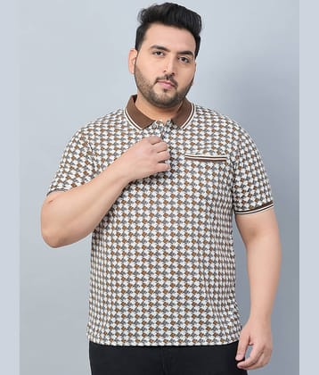 AUSTIVO Pack of 1 Cotton Blend Regular Fit Printed Half Sleeves Men's Polo T Shirt ( Multicolor )