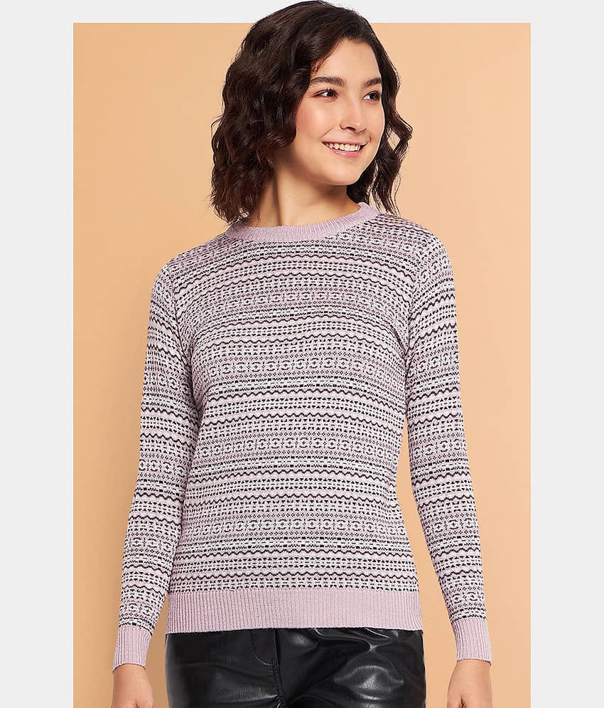 Clapton Woollen Round Neck Women's Pullovers - Pink ( Single )