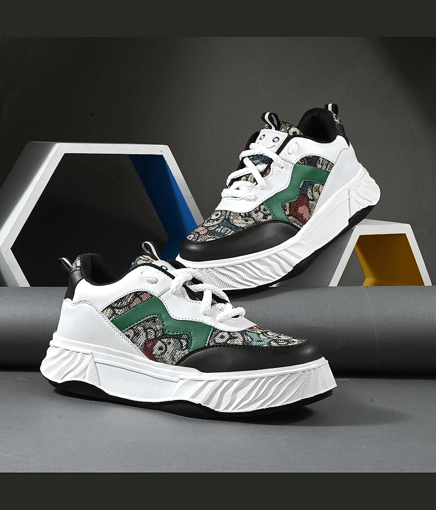 STALAG Chunky Teddy Print Comfortable Black Men's Lifestyle Shoes