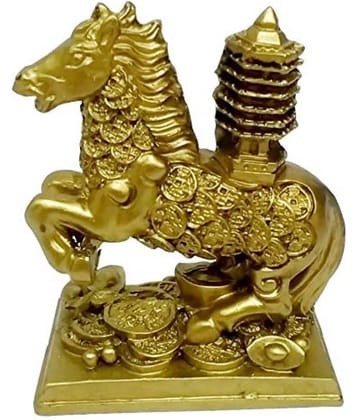 Feng Shui Vastu Gift Idols & Figurines Fengshui Wealth Horse with Education Tower