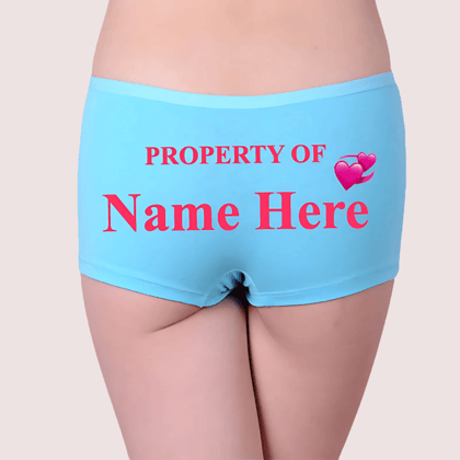 Property Of Named Customize Cotton Boyshort Panty