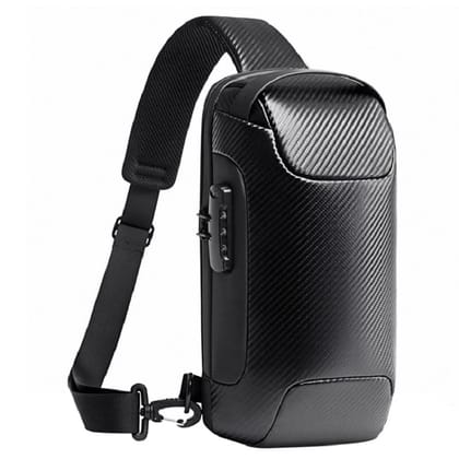 Red Lemon BANGE Anti-Theft Sling Bag for Men & Women, Water-Resistant Crossbody with USB Dual Charging, Code Lock, Hidden Pocket, Semi-Fixed Design, Lightweight, Fits 7inch iPad (Black Plus) Red Lemon BANGE Anti-Theft Sling Bag for Men & Women, Water-Res
