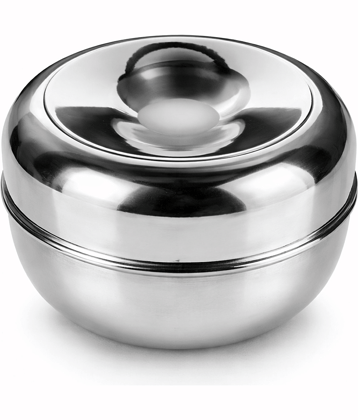 Dynore 1 Apple Dabbi Stainless Steel Silver Utility Container ( Set of 1 )