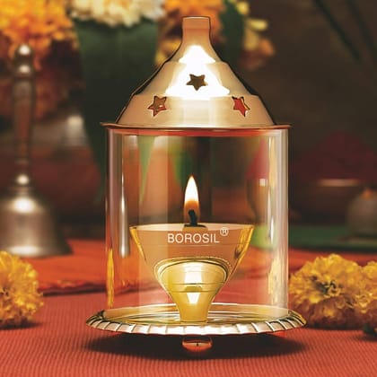 Borosil Glass Deepak | Traditional Indian Oil Lamp Borosil Glass Deepak | Traditional Indian Oil Lamp