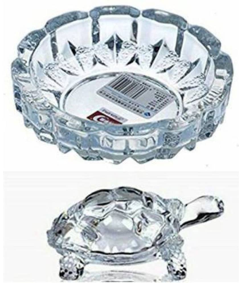 Crystal Tortoise with Plate for good luck and positive energy