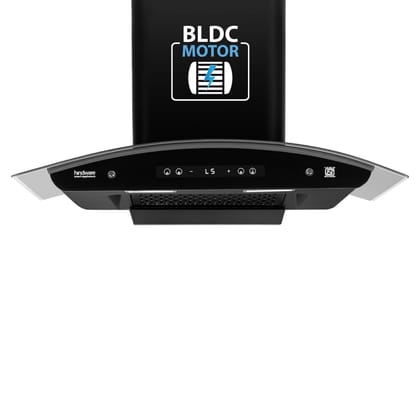 Hindware Alexio Plus BLDC 90cm Auto Clean Chimney, Black