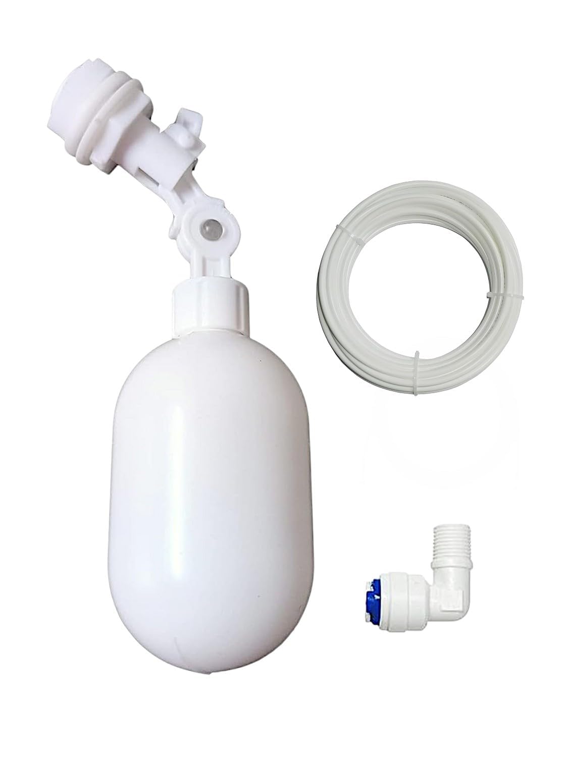 Sahej Multitrade Services Plastic Float Ball Valve Shut Off Float And 3 Meter Pipe For for Aquarium, Water Tank, Aquariums, Aquaculture, RO System, Dispenser Pot (Float + 3 Meter Pipe + 1 Elbow)
