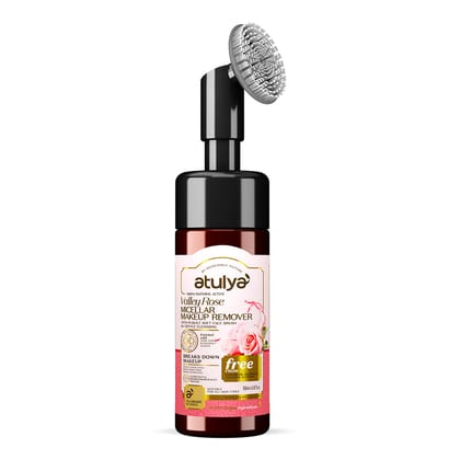 Atulya Valley Rose Micellar Makeup Remover With Built-in Silicone Brush - 150ml Atulya Valley Rose Micellar Makeup Remover With Built-in Silicone Brush - 150ml