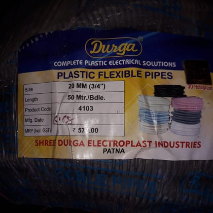 Flexible Plastic Pipe 20mm (0.75-inch) 50-metre