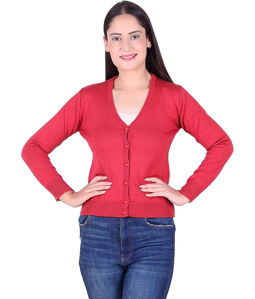 Ogarti Acrylic Rust Cardigans Dress
