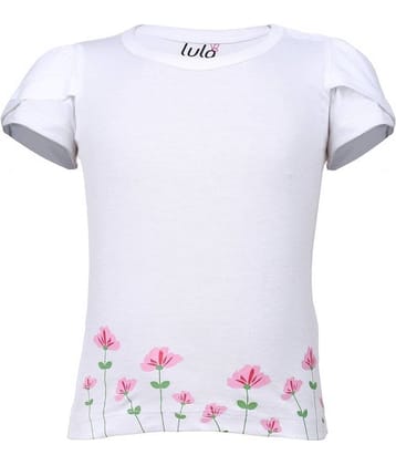 LULA Pack of 1 Baby Girls Cotton Tops ( White )