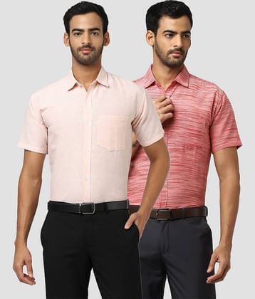 DESHBANDHU DBK Multicolor Cotton Regular Fit Half Sleeves Men's Casual Shirt ( Pack of 2 )