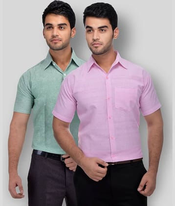 DESHBANDHU DBK - Multicolor Cotton Regular Fit Men's Formal Shirt (Pack of 2)