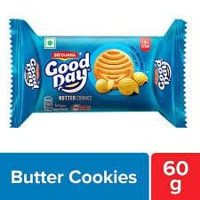 Britannia Good Day Butter Cookies - Crunchy, Zero Trans Fat, Ready To Eat, 60 G