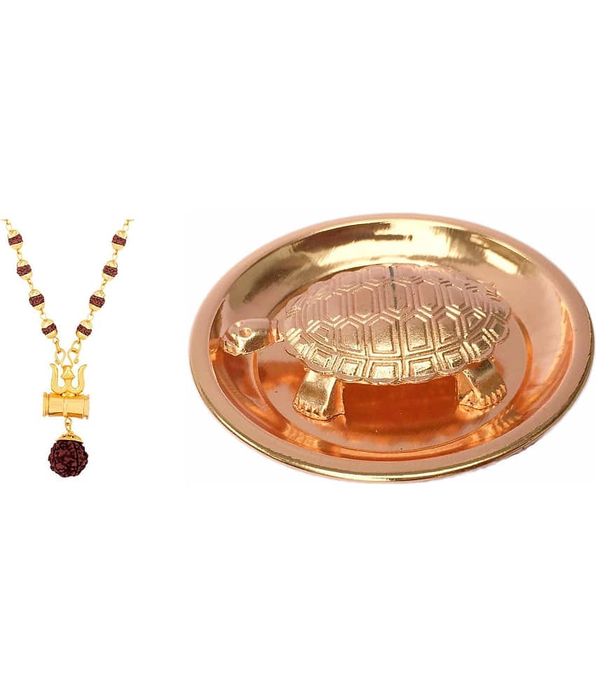 Shiv Trishul & Damru Wood Rudraksh Mala (Pack of 1)