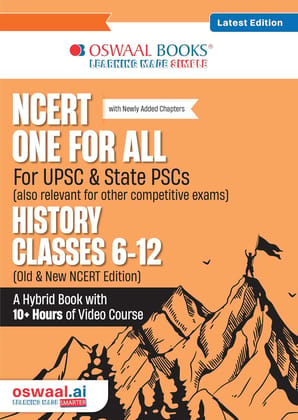 OSWAAL NCERT ONE FOR ALL UPSC AND STATE PCSS || HISTORY || CLASS 6 TO 12 FOR 26 -27 EXAMS || OSUPSCHIS612 OSWAAL NCERT ONE FOR ALL UPSC AND STATE PCSS || HISTORY || CLASS 6 TO 12 FOR 26 -27 EXAMS || OSUPSCHIS612