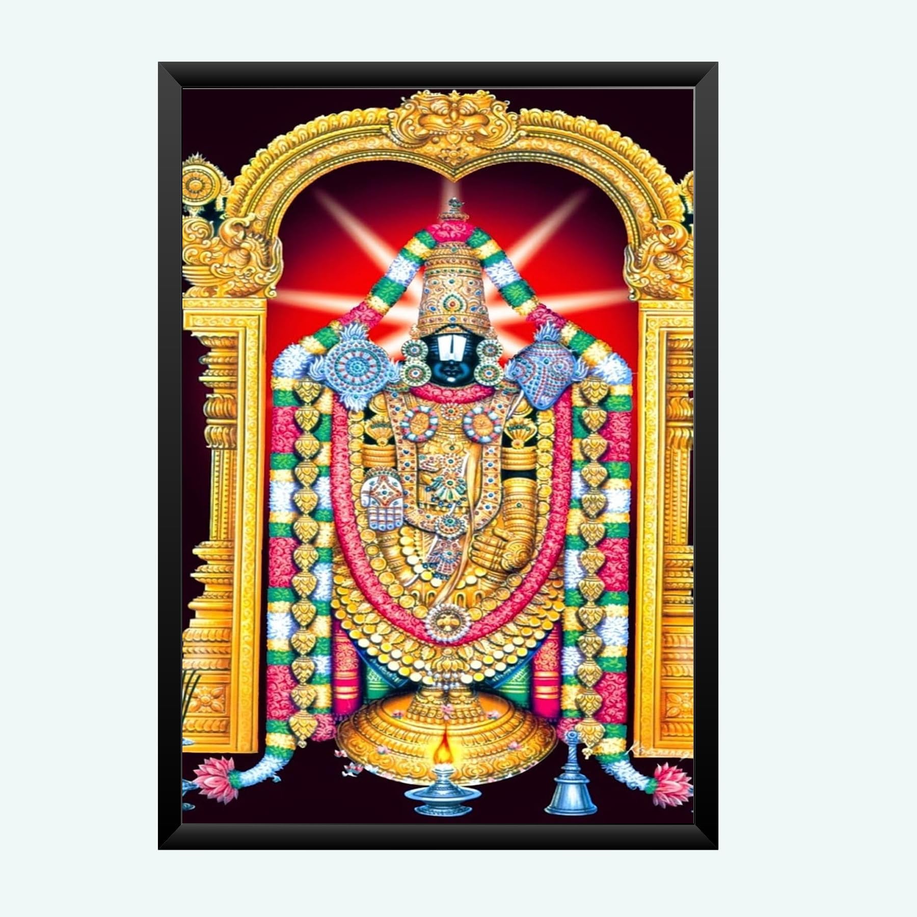 NOKKES tirupati blalaji Venkateswara tirupati blalaji Photo Frames Religious Photo frame 5X7 Inch Photo Frame_AQW32