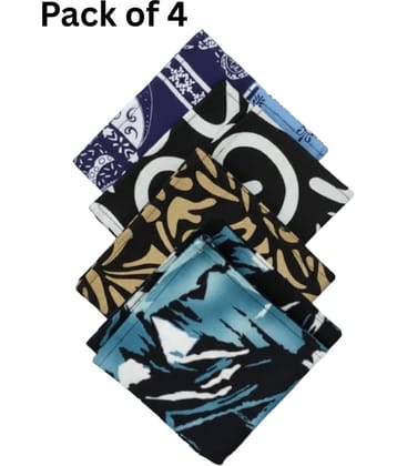 Rigo Multicolor Cotton Men's Pocket Square ( Pack of 4 )