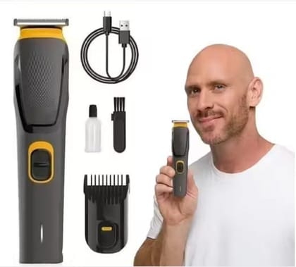 No.1 Men's Trimmer By MS Dhoni | Pro Fast Technology| All In 1 Kit - Face, & Private Parts| Premium All Metal Bodyi I 1 Year Warrantyi 120min Runtime 15min Quick Charge Men And Women (BLACK)