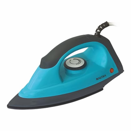 Baltra Shine 1000W Dry Iron (Blue & Black) BTI-137 | Fast Heating, Non-Stick Soleplate, Adjustable Temperature Control, Lightweight and Durable Iron for Effortless Clothes Pressing