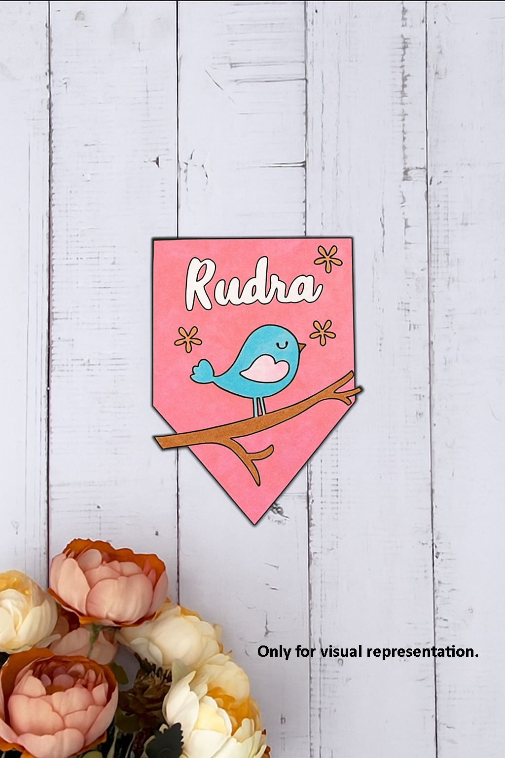 Dbeautify's MDF Name Plate with Bird Design – DIY