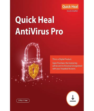 Quick Heal Antivirus Pro Latest Version ( 2 PC / 1 Year ) - Activation Code-Email Delivery