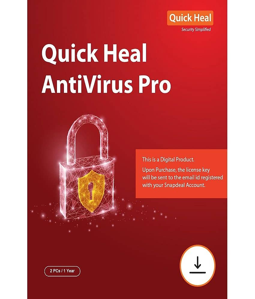 Quick Heal Antivirus Pro Latest Version ( 2 PC / 1 Year ) - Activation Code-Email Delivery