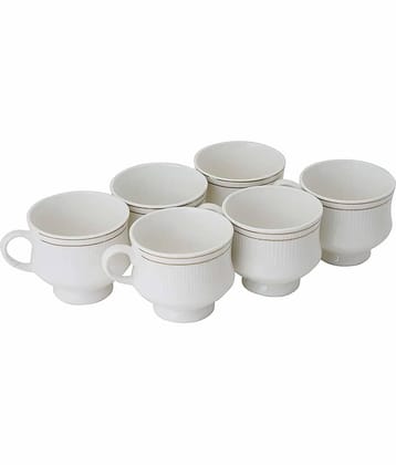 Love Unlimited Solid Bone China Tea Cup 150 ml ( Pack of 6 )