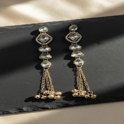 Elayne Crystal Cascade Tassel Earrings Elayne Crystal Cascade Tassel Earrings
