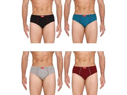 VIP Frenchie Plus Mens Cotton Briefs, Ultra-Soft, All-Day Comfort Fit, Assorted Colours - Pack of 4 - 80 VIP Frenchie Plus Mens Cotton Briefs, Ultra-Soft, All-Day Comfort Fit, Assorted Colours - Pack of 4 - 80
