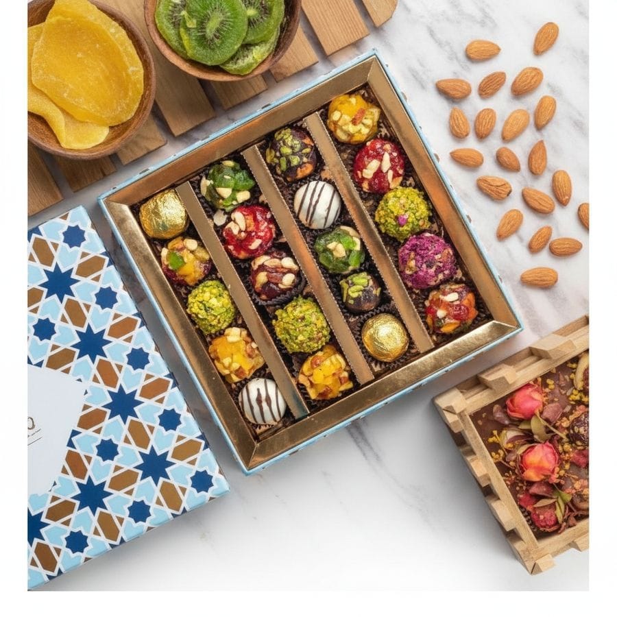 Assorted Gourmet Indian Sweets Gift Box - 10 kg - One gift box containing assorted sweets