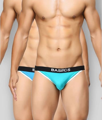 BASIICS By La Intimo Pack of 2 Cotton Briefs For Men's ( Multicolor )