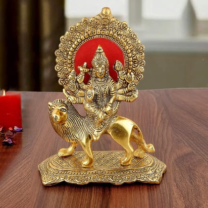 DreamKraft Metal Durga Maa Hindu GoddessStatue Idol Sculpture (7.5Xx8.5x2.5 in,Gold) DreamKraft Metal Durga Maa Hindu GoddessStatue Idol Sculpture (7.5Xx8.5x2.5 in,Gold)