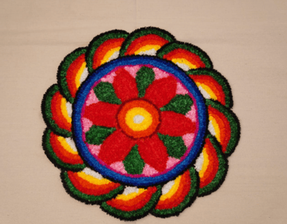 Floor Rangoli Design Backdrop