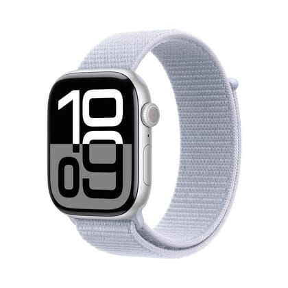 Apple Watch Series 10 GPS Cellular 46mm Silver Blue Cloud Sport Loop Apple Watch Series 10 GPS Cellular 46mm Silver Blue Cloud Sport Loop