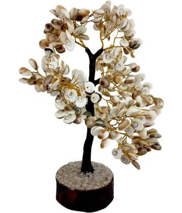 KESAR ZEMS FengShui Gomti Chakra Tree with 200 Beads (10 x 8 x 31 cm,White)