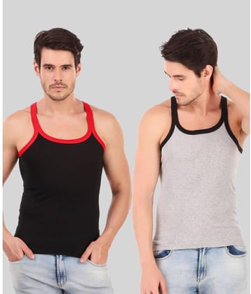 Hap Kings Pack of 2 Cotton Sleeveless vest For Men ( Multi )