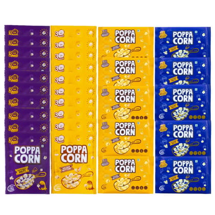 POPPACORN 35gx10 Pouches Natural Salty, 35gx10 Pouches Golden Buttery Instant Popcorn & 33gX5 Pouches Natural Salty, 33gX5 Pouches Golden Buttery Microwave Popcorn Pack of 30 (1030gm) POPPACORN 35gx10 Pouches Natural Salty, 35gx10 Pouches Golden Buttery Instant Popcorn & 33gX5 Pouches Natural Salty, 33gX5 Pouches Golden Buttery Microwave Popcorn Pack of 30 (1030gm)