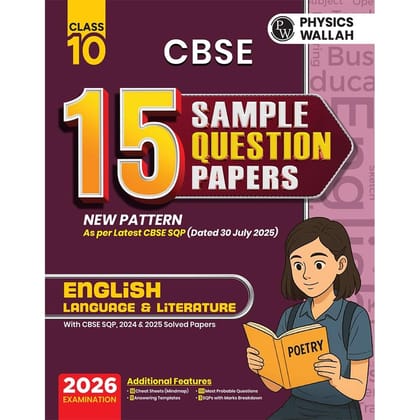 PW CBSE SAMPLE PAPER ENGLISH LANGUAGE AND LITERATURE CLASS 10 WITH INVOLVED COMPETENCY FOCUSED QUESTION BY CBSE -pweng10diff [Paperback] [Oct 30, 2024] pw
