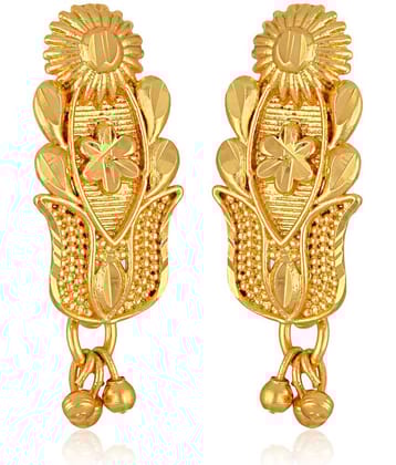 VIVASTRI Golden Stud Earrings ( Pack of 1 )