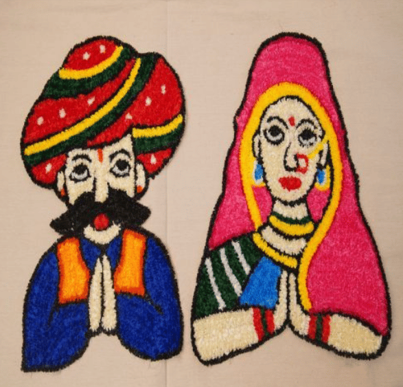 Padharo SA Woolen Rangoli (2 piece)