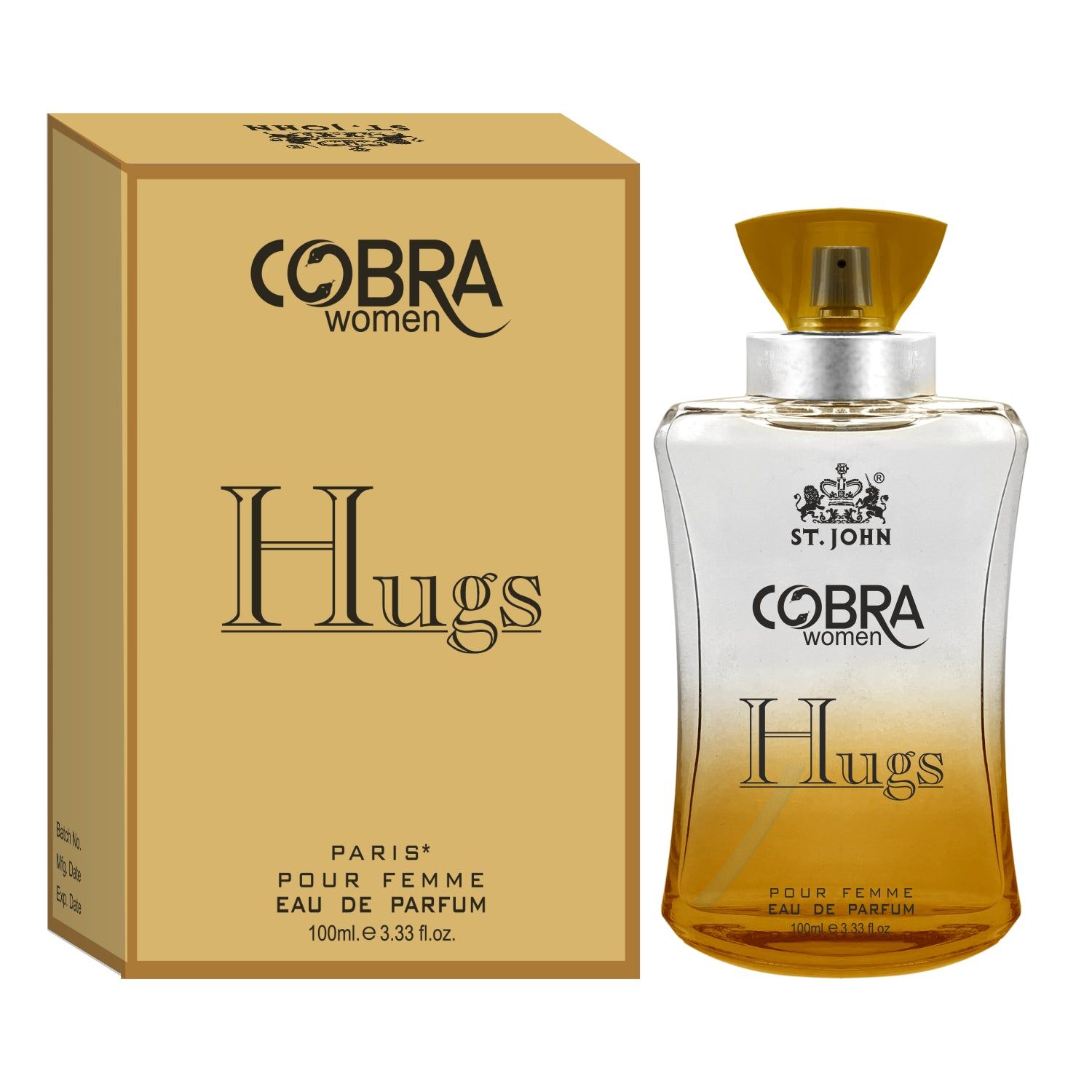 ST.JOHN Cobra Hugs Paris Perfume for Women| Eau de Parfum| Long Lasting Womens Perfume| Date Night Fragrance Body Spray for Women (100ml)